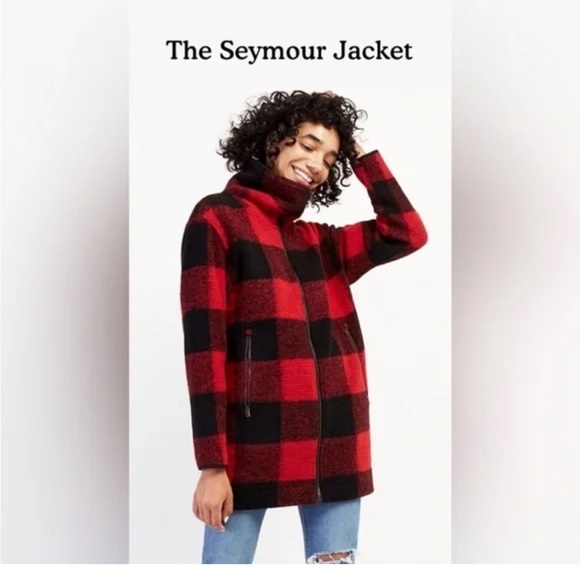 EUC | Roots | Buffalo Plaid Wool Blend Coat - Picture 5 of 13